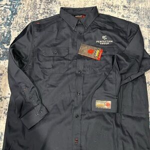 Ariat Men's Deep Blue Work Shirt XXL new!